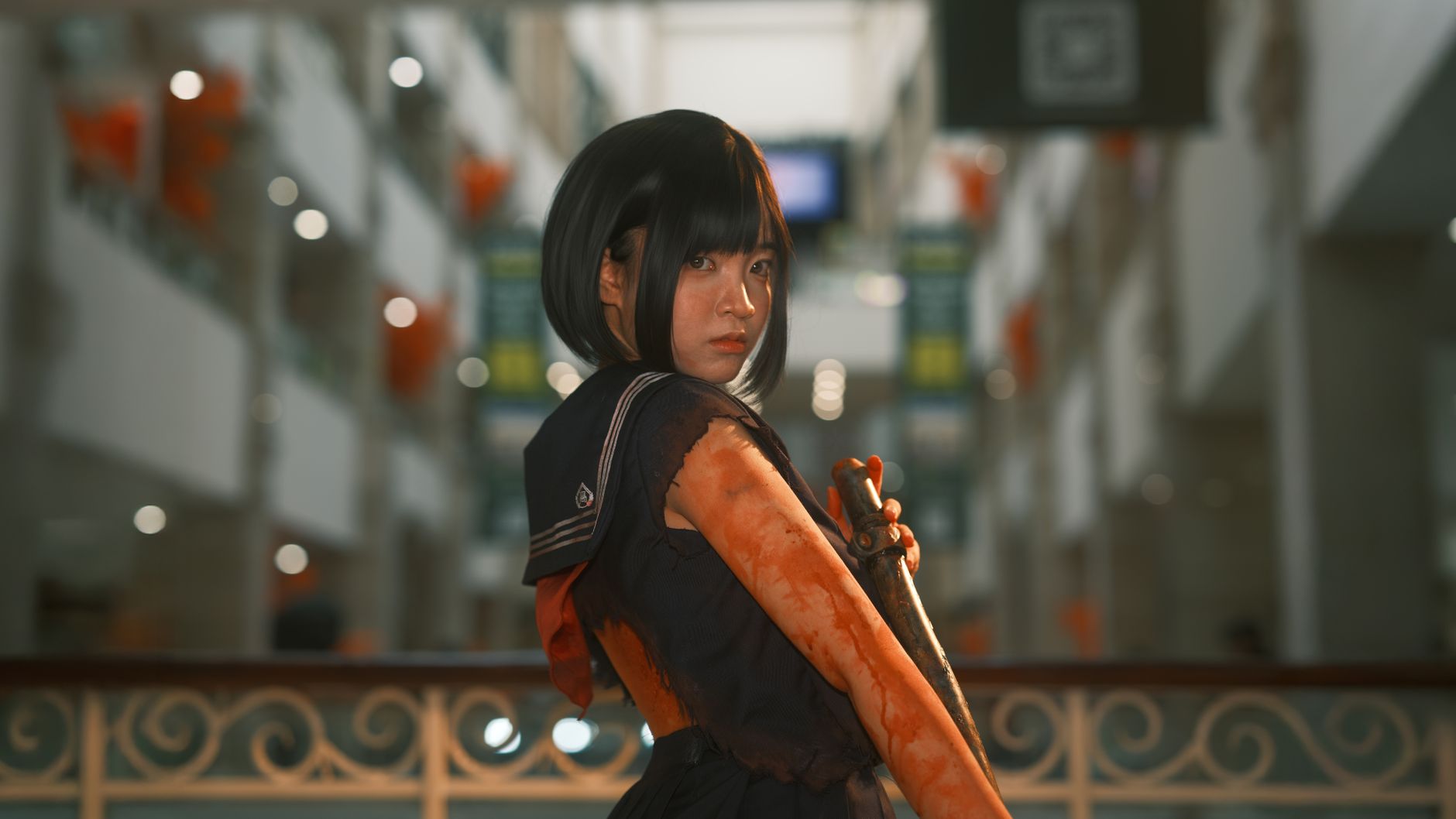 Arte oscuro de anime psicológico con paleta de colores dramática